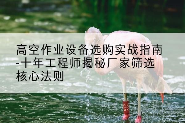柳城剪叉式升降机厂家-高空作业设备选购实战指南-十年工程师揭秘厂家筛选核心法则
